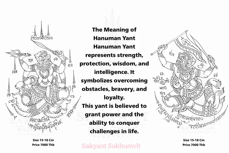 Hanuman Yant HN-04 Sak Yant design