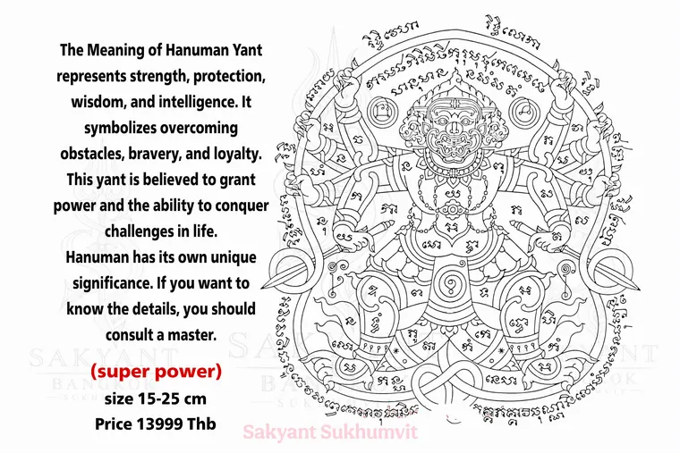 Hanuman Yant HN-26 Sak Yant design