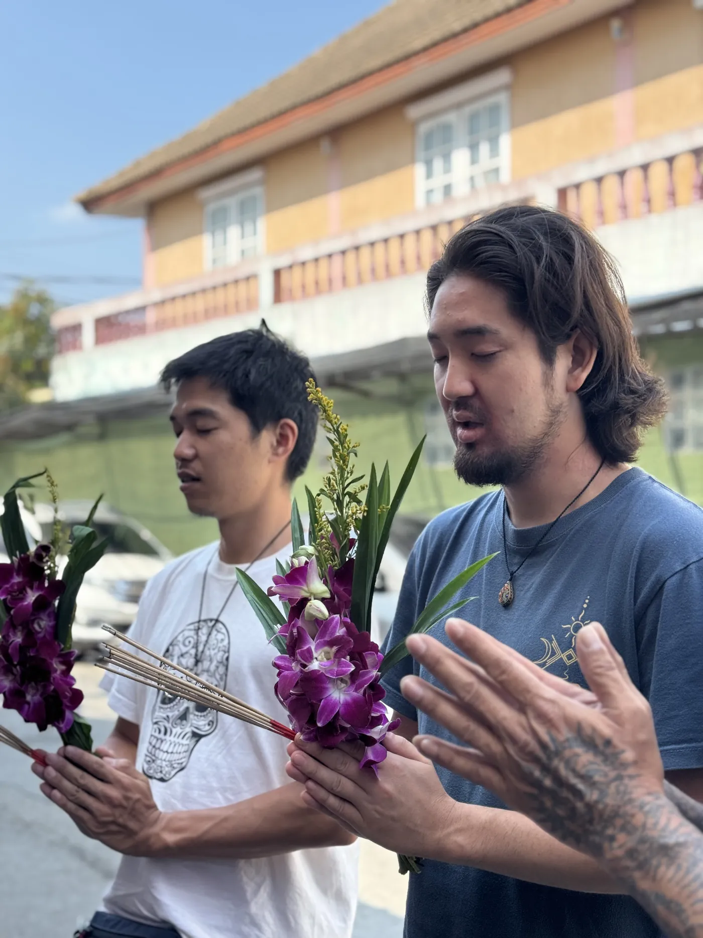 Our team guiding visitors through the offering